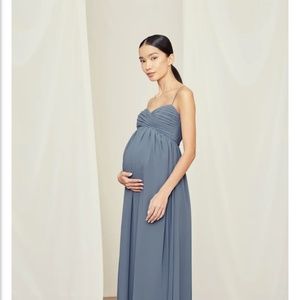 NWT Amsale Janan - Maternity Dress - Color Slate - Size 8